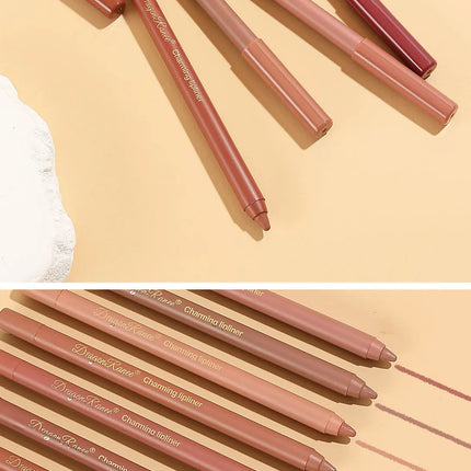 12Pcs/Set Lip Liner Set Waterproof and Sweat-Proof, Delicate Texture, Non-Smudged, Outline Lip Shape, Essential Lip Liner for Novices, Holiday Party, Valentine's Day Gift, Lip Liner Set