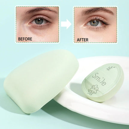 3PCS puff combination, including 1 big matcha green puff +1 detailed puff +1 storage box, a good choice for beauty tools