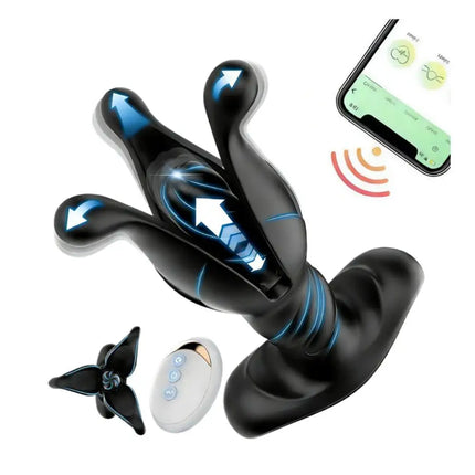 9 Mode Remote Control Prostate Massager Rechargeable Flapping Thrusting Vibrator for Men