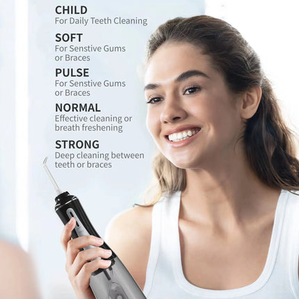 Oral Irrigator Fairywill Water Flosser 5 Modes Portable Dental Water Jet 350ML Water Tank Teeth Cleaner USB Charge Waterproof