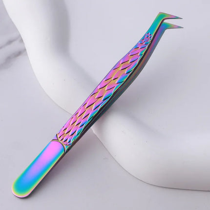 Professional Eyelash Tweezers for Lash Extension, Stainless Steel High Precision Eyelash Extension Eyebrow Tweezers