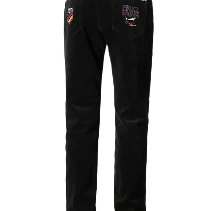 New Autumn Men's Corduroy Pants Fashion Straight Stretch Winter Trousers Heavy Cotton Men's Black Pants Korea Style Size 28-40