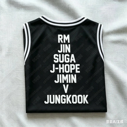 2026 New Concert K-pop Idol Surrounding Basketball Vest BTS Entertainment Concert Fans Commemoration for Men and Women Jersey