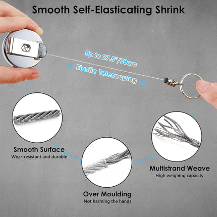 Retractable Pen Holder For Carpenters Workers Nurses Waiters Universal Pen Lanyard Retractable With Belt Clip And Key Ring New