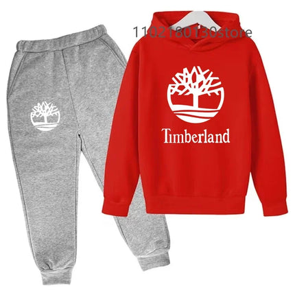 Kids Casual Spring Autumn 2pcs Letter Print Long Sleeve Hoodie+Pants Tracksuits 2-13 Years Boys Girls Fashion Child Clothes Sets
