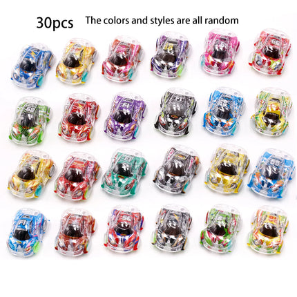 Double layered inertia color printed mini car, random style children's car toys, holiday gifts