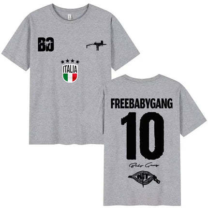 Rappeur Baby Gang Tour 2026 Album Merch T-shirts Men Women Clothing Hip Hop Oversized T Shirt Summer Casual Short Sleeve T-shirt