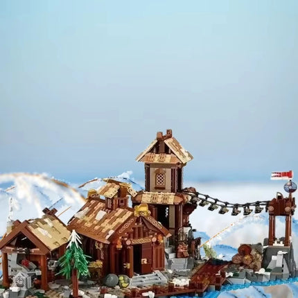 2026 Viking Village Building Block Set Assembly Model Kit Adult Nordic Architecture Series Holiday Gifts for Men and women