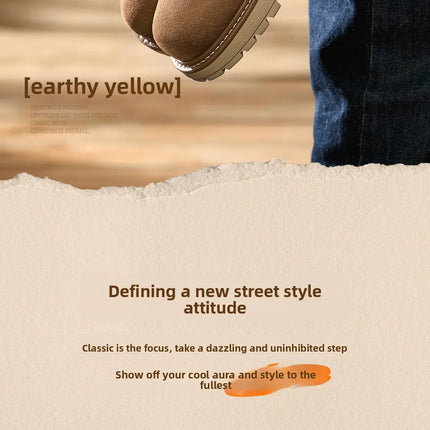 Golden Camel Men's Shoes 2026 New Business Casual Soft-Soled Leather Shoes High-Quality Non-slip Velvet Warm Work Shoe