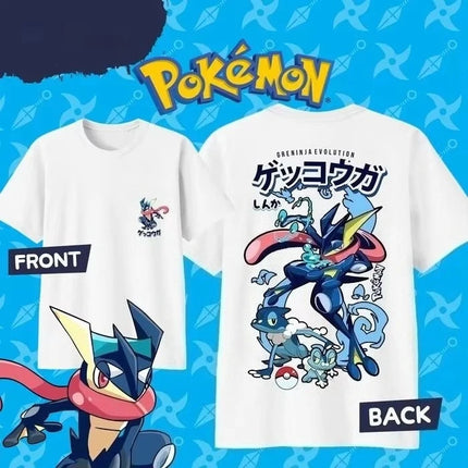2026 New Pokémon Cartoon Rowlet Evolution 100_ Cotton T-shirt Summer New Men_Women Fashionable Casual Harajuku Short Sleeved Top