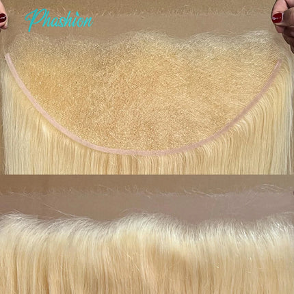 Phashion 13x6 13x4 Real Hd Lace Frontal 7x7 6x6 5x5 4x4 2x6 Blonde Swiss Closure 613 Body Wave Kinky Straight 100Remy Human Hair