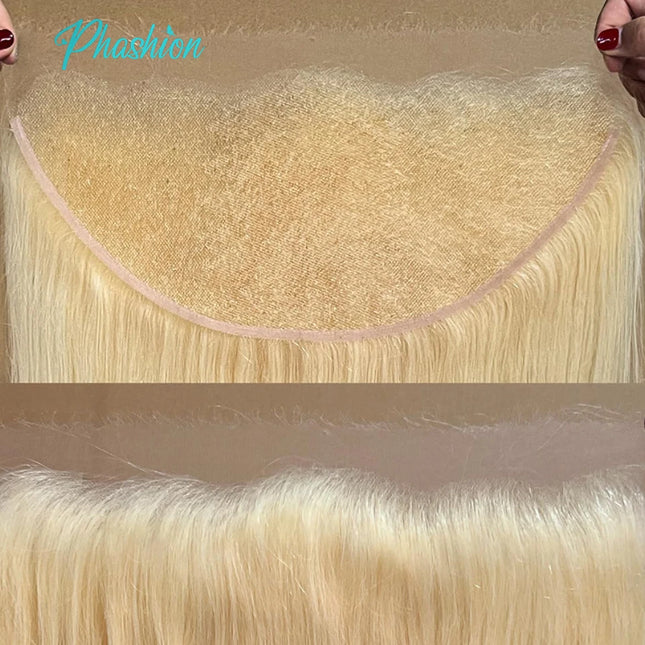 Phashion 13x6 13x4 Real HD Lace Frontal 7x7 6x6 5x5 4x4 2x6 Blonde Swiss Closure 613 Body Wave Kinky Straight 100% Remy Human Hair