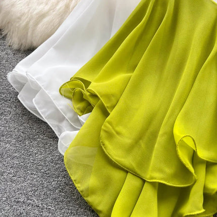 New Summer Spaghetti Straps Ruffle Sleeveless Tanks and Camis Korean Corset Crop Tops Solid Tank Camisoles Women Clothes Y2k