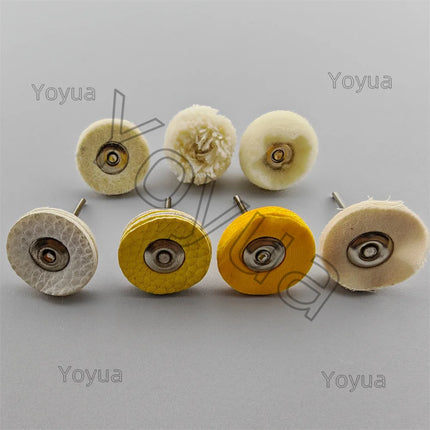 100pcs 25mm Dental Odontologia Polishing Brush Wheel Rotary Tools 2.35/3.00mm Shank Wool Goat Cotton Black Buff Dentistry Lab