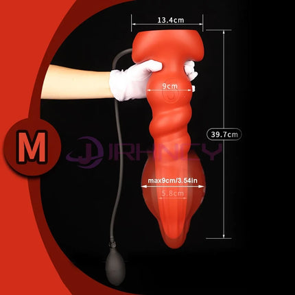Super 12cm Huge Inflatable Anal Plug Silicone Big Butt Plug Sex Toys BDSM Women Men Inflatable  Anal Dilation Dildo Masturbation