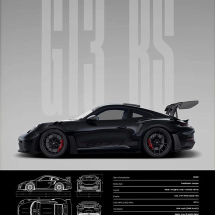 Minimalist 911 GT3-RS 718 GT4 RS Hyper Car Sports Car Supercar Poster Canvas Painting Wall Art Pictures Home Interior Decor