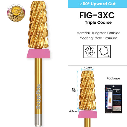 Tapered Barrel Nail Drill Bits Carbide Nails Grinding Head Milling Cutter 4XC Hard Soft Gel Removal Polishing DIY Tools