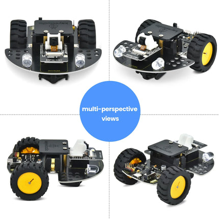 Keyestudio ESP32-CAM Vision Smart Robot Car Arduino-Compatible Legoeds Blocks AI Camera Robot Support STEM Coding Gift for Kids