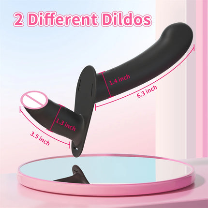 Strap-on Dildo Vibrator Vaginal Masturbatoion Clitoris Stimulator Wearable Double Head 10 Vibration Sex Toys for Couple Lesbian
