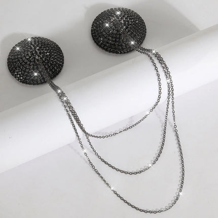 XXOO BDSM Reusable Metal Adhesive Nipple Covers with Flip-Flop Color-Changing Design for Men and Women Breast Toy Sextoy