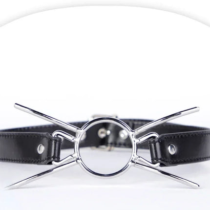 New Oral Fixation PU Leather Bondage Mouth Gag Spider X Style Flirting O Rings Open Mouth Gag Adult Games Sex Toys For Women Men