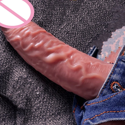 Realistic dildo with strong suction cup, anal toy, G-spot stimulator, sex toy for female couples to masturbate on a penis.