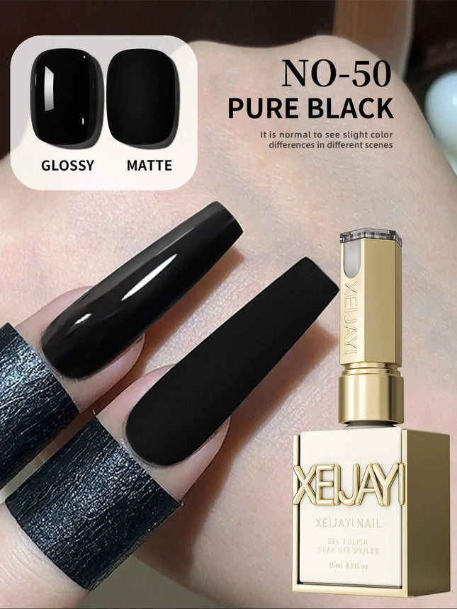 15ml Black UV/LED Nail Polish, unscented, high - gloss, fragrance - free. For French manicure, salon & DIY