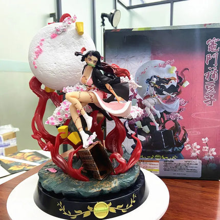 31cm Demon Slayer Kamado Nezuko Anime Girl Figure Model Gk Large Statue Boys Collection Desktop Decoration Ornament Toys Gifts