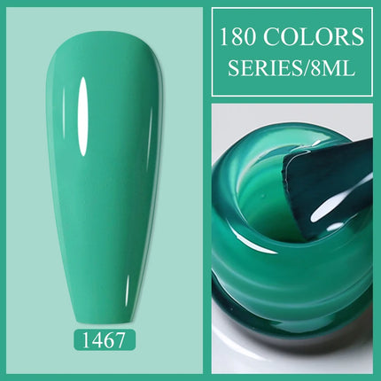 Parkson 8ml HEMA TPO FREE Color Gel Nail Polish Nude Pink Red Green Collection Nail Gel Polish Glitter Soak Off UV LED Gel