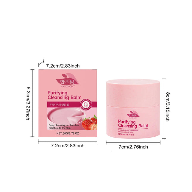 Clean Makeup Remover Cream Strawberry Dissolve Makeup Remove Dirt Blackhead Purify Pore Moisturize Nourish Makeup Remover Cream