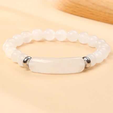 Bridge bracelet Natural Stone Crystal Druzy Rose Quartz Amethyst Gemstone Beaded Beads Bracelet for Women Girls Jewelry Gifts