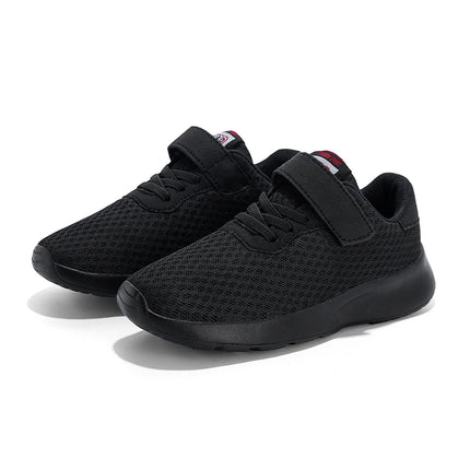 Boys' Breathable Running Shoes Lightweight Girls' Sports Shoes Seasonal Outdoor Children's Black Mesh Breathable Casual Shoes