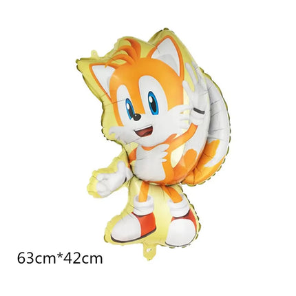 Cartoon Blue Glitter Hedgehog Balloon Sonic Game Happy Birthday Party Decoration Baby Shower Boy Kids Party Supplies Kids Gifts