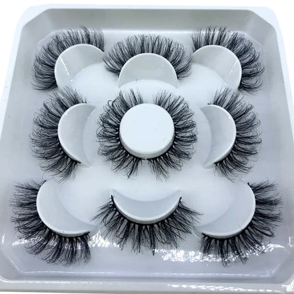 AMSDCN New 5-Pair 8-25mm Natural 3D Mink Eyelash Extension Eyelash Maquiagem