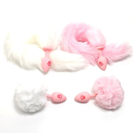 Silicone  Tail Anal Plug Fox Pattern Butt Plug Adult Cosplay Intimate Toys for All
