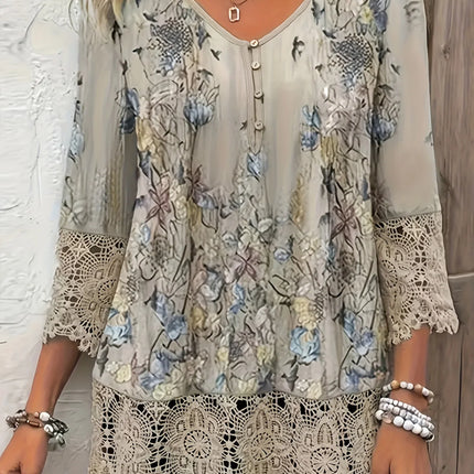 Plus Size Elegant Casual Woman T-Shirt Fashion Loose T-Shirt Woman Temperament Long sleeve T-Shirt Holiday Weekend