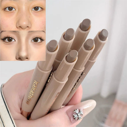 Highlighting & Bronzer Stick: Long Lasting Corrector with Brush, Brightening Concealer Pen, Nose Shadow, and Contouring Cosmetic