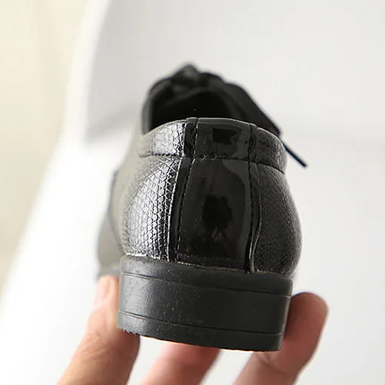 Iawesome Boys Leather Shoes Kids Flats Lace-up Children's Wedding Shoes For Toddlers Boy Big Boys Fashion For Performance