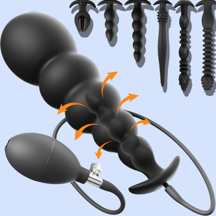 Silicone Expand Inflatable Detachable Anal Plug Waterproof Butt Sex Toy Prostate Anal Anus Pump Plug Dilator Sex Toy