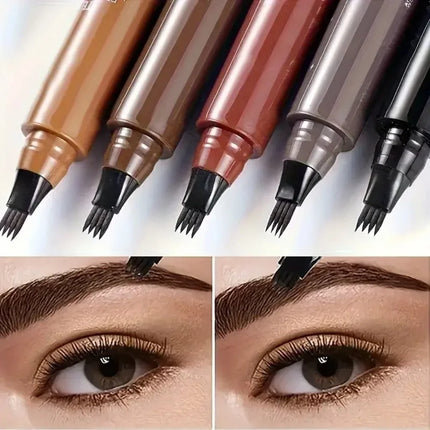 Liquid Eyebrow Pencil Eyebrow Pen Waterproof Fork Tip Eyebrow Tattoo Pencil Long Lasting Professional Fine Liquid EyeBrow Pencil