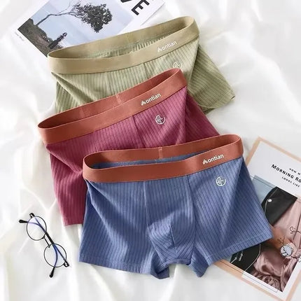 3 PCS Boxer Shorts Men Underwear Male Cotton Sexy Underpants Comfortable Breathable Panties Youth Sports Boxershorts M-3XL