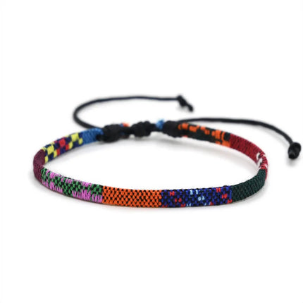 Bohemia Style Colorful Weave Rope Friendship Bracelets For Woman Men Cotton Handmade Braided Bracelet Ethnic Jewelry Gifts