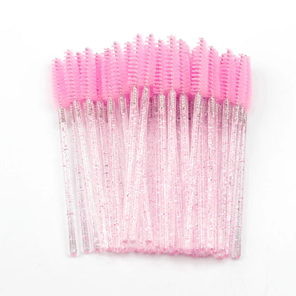 25/50/100 Pcs Eyelash Brushes Mascara Wands Eyelash Makeup Brush Spoolies for Eyebrow Eye Lash Extension Removing Beauty Tools