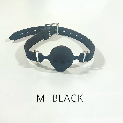 Thierry Fetish Extreme Breathable Silicone Ball Gag Bondage Restraints Open Mouth Gags Adult Game Sex Toys For Couple Size S M L
