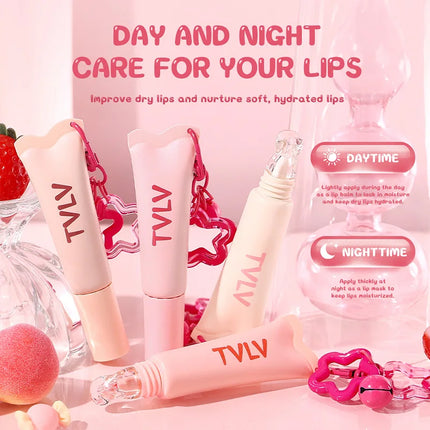 Tvlv Color Lip Gloss Lip Balm Lip Oil Three-In-One |   Autumn and Winter Essential Moisturizing Lip Care, Lip Wrinkle Reduction, Anti-Cracking, and Brightening