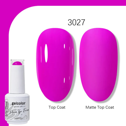 Arte Clavo TPO FREE HEMA FREE Gel Nail Polish UV Multi Use Semi Permanent Soak Off Autumn Winter Nail Art Hybrid Varnish 15ml