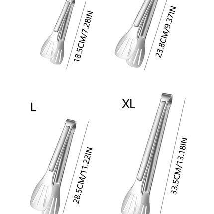 Stainless Steel Food Tongs Barbecue Tongs Meat Salad Steak Food Serving Clip Tweezers Long BBQ Cooking Tongs Kitchen Utensils