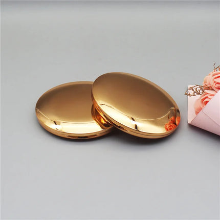10-100pcs Empty Powder Box Gold Replacement Box Cosmetic Container with Mirror Rouge Powder Eye Shadow