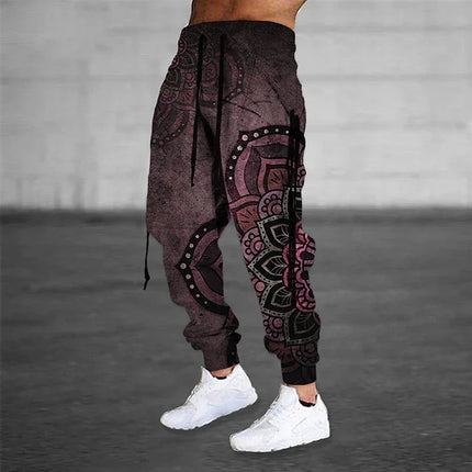 Men's Sports Pants With Drawstring 3D Printing Pattern Printing Comfort Breath Suitable For Outdoor Leisure Daily Street Wear