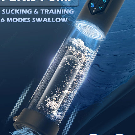 IPX7 Waterproof Electric Penis Pump for Enlargement Man Vacuum Pump Enlargement Extend Pump 4 Suction Levels 2 Silicone Sleeves